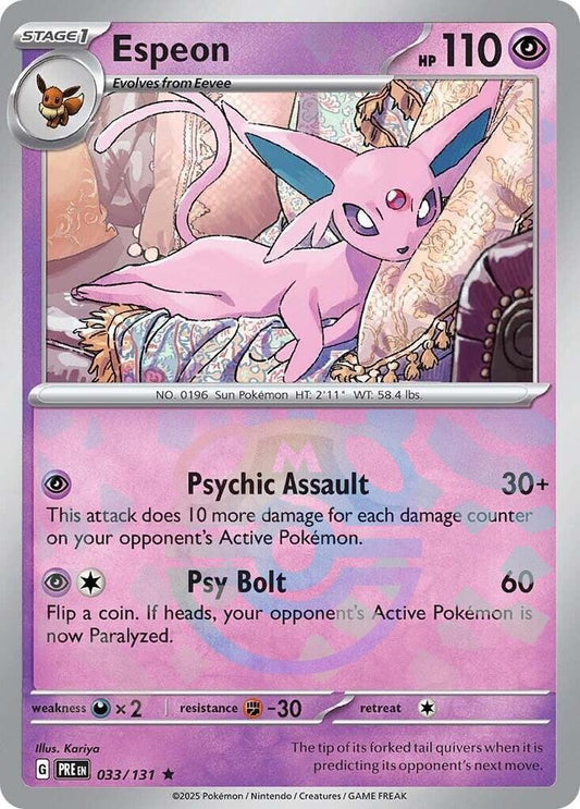 Espeon (Master Ball Pattern) - SV: Prismatic Evolutions (PRE)